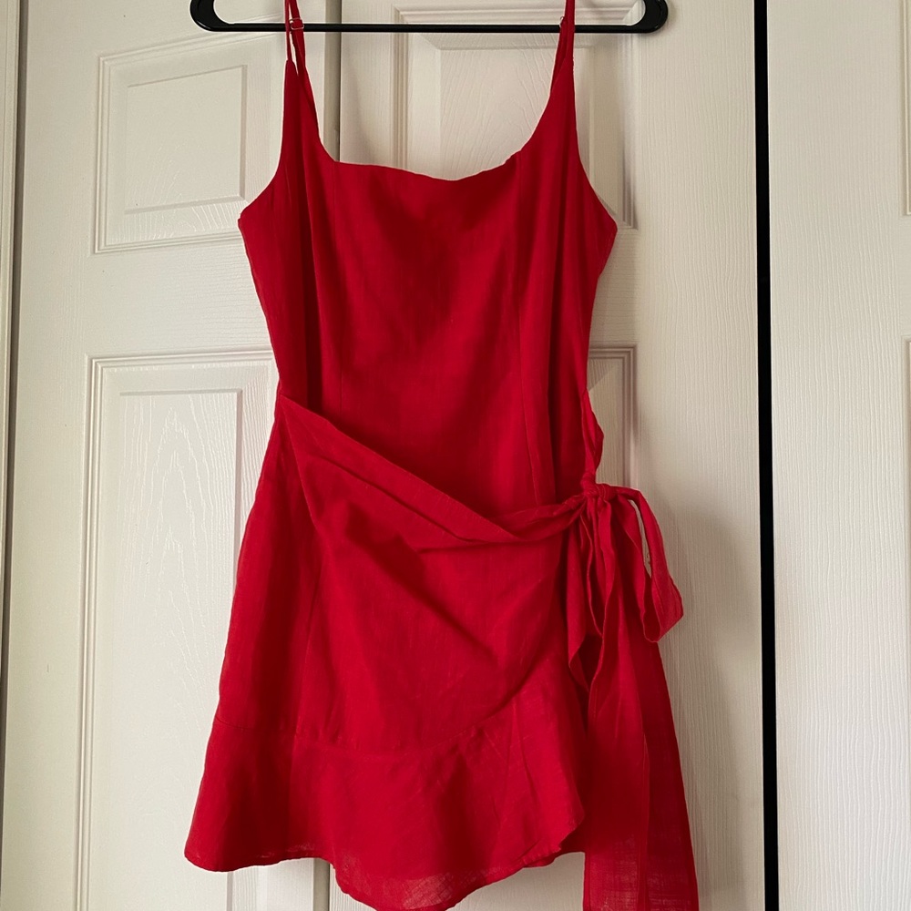 Never worn Princess Polly Love Lane Mini Dress in red!!